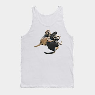 2 Dogs Chilling and hugging Together Tank Top